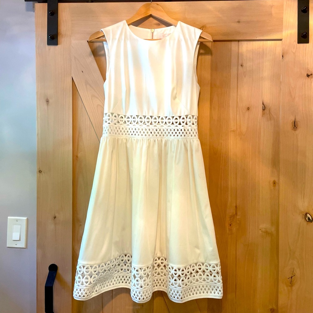 Ted Baker White Cotton Dress